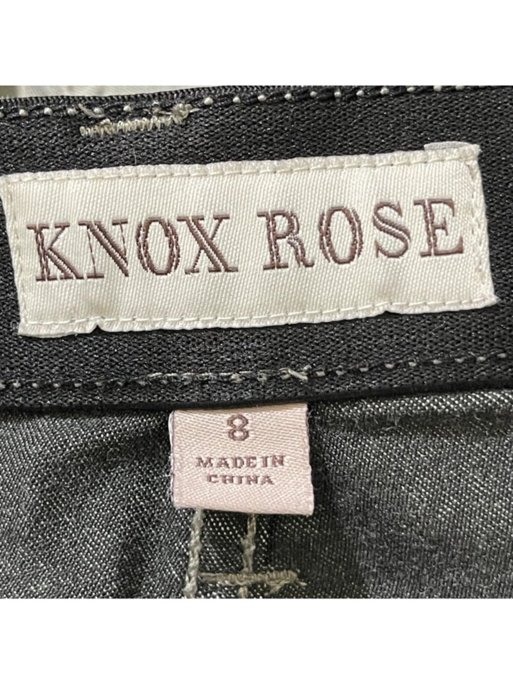 Knox Rose Cargo Pants Green Size 8 Zip Hem Stretch Waist Cotton Blend - Picture 3 of 5